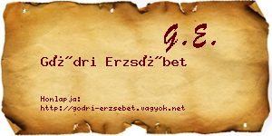Gödri Erzsébet névjegykártya