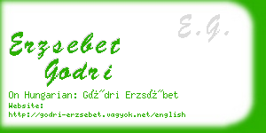 erzsebet godri business card